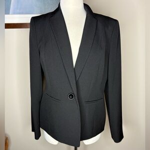 Kasper Black Single-Button Tailored Women's Blazer